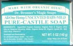 Dr. Bronners Pure-Castile Soap Bar (Unsented; Baby Mild)