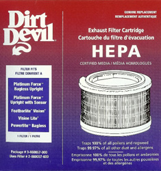 Dirt Devil HEPA Exhaust Filter Cartridge (3-860057-000)