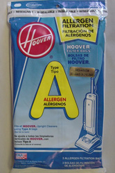Click here to view larger image Hoover A Bags Allergen Filtration 4010100A