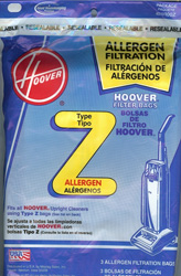 Click here to view larger image Hoover Z Bags Allergen Filtration 4010101Z