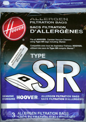 Click here to view larger image Hoover SR Allergen Filtration Bags 401010SR
