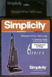 Simplicity/Riccar HiFlow HEPA Bags for 6 Series Simplicity and 300 Riccar