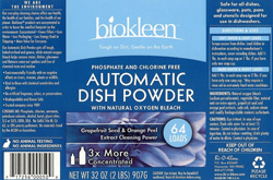 BioKleen Automatic Dish Powder 50 lbs / 1600 Loads