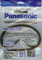 Click here to view larger image Panasonic Type UB8 Belts MC-V270B