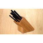 Oak Block and Knife Set of 9 Pieces