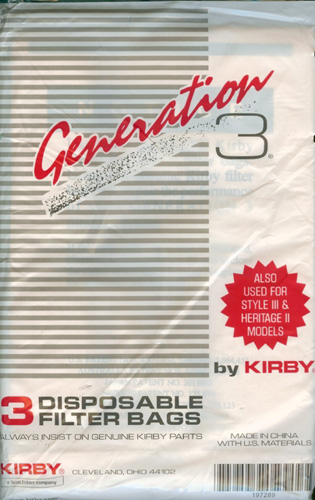 Kirby Style 3 and Generation 3 Vacuum Bags 197289