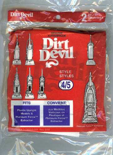 Dirt Devil Style 4/5 Belts 1-720410-001