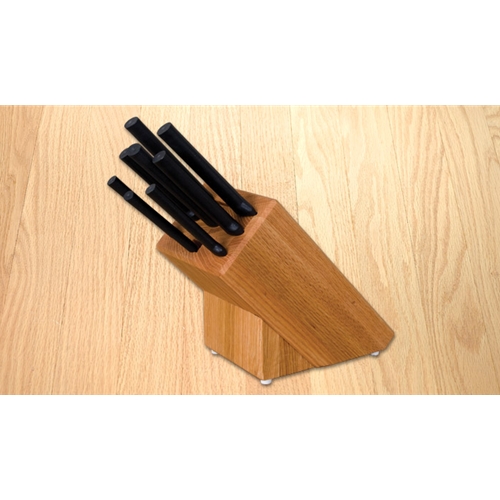 Oak Block and Knife Set of 9 Pieces