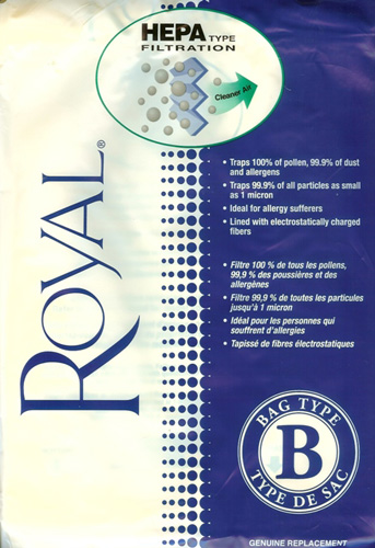 Royal Type B Bags HEPA Filtration